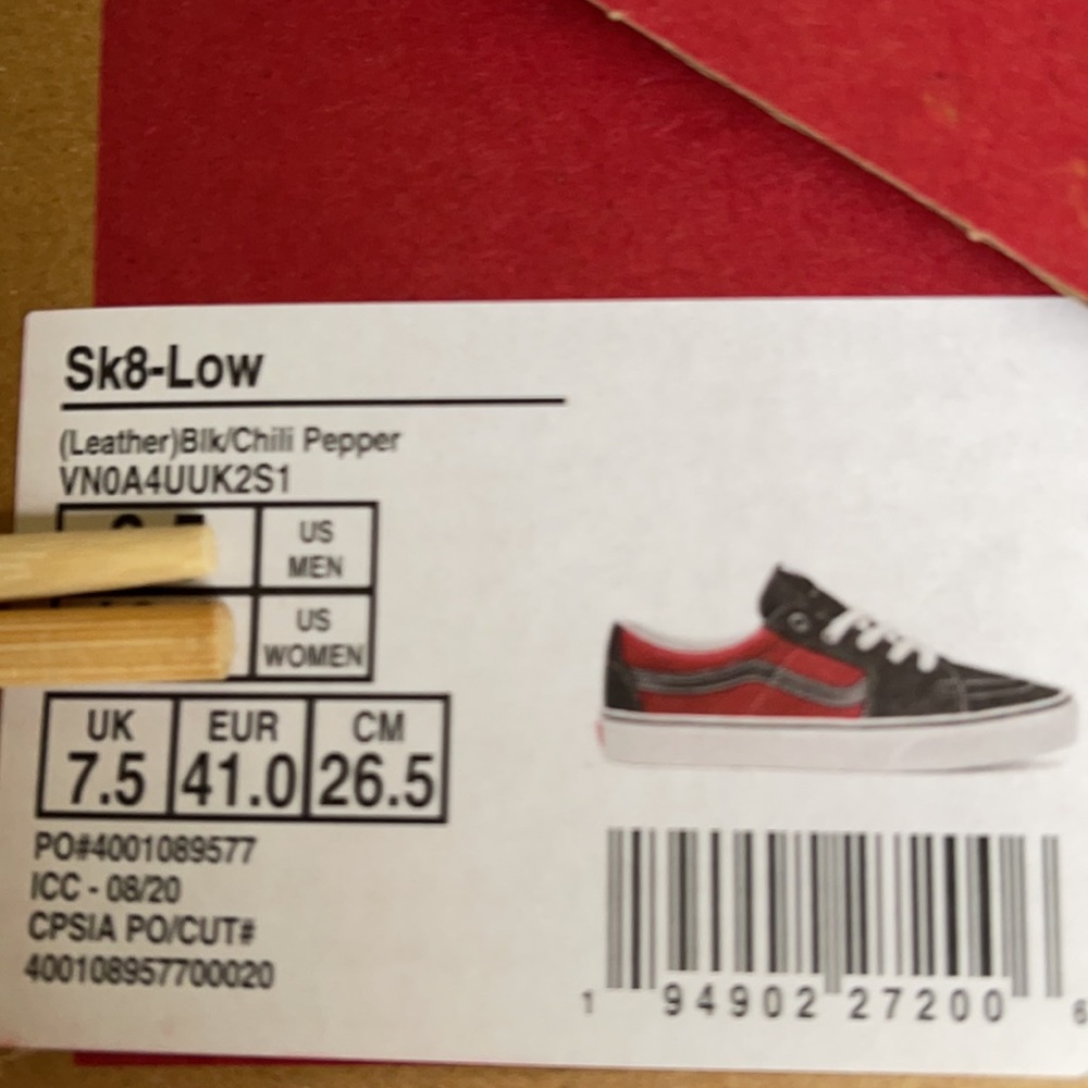 Vans Sk8-Low Leather black/chili pepper WMNS - Picture 16 of 16
